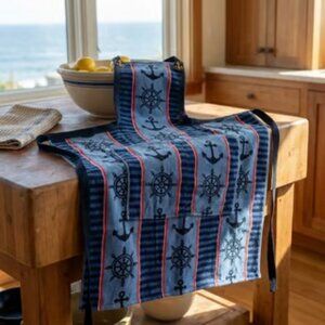 Anchors Aweigh Terrycloth Apron for Men or Women